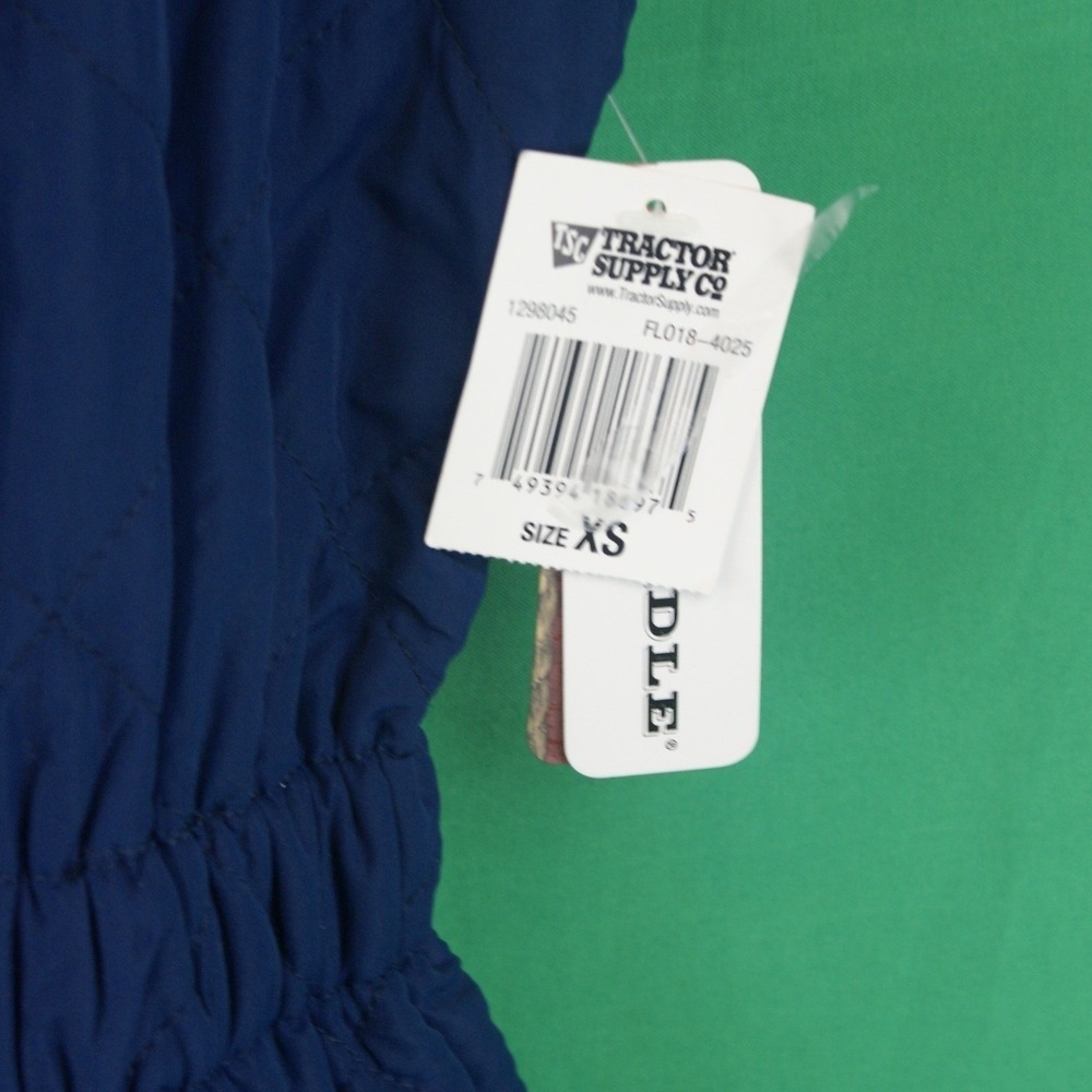 Bit & Bridle Womens Blue Quilted Zip Up Vest Cinched Waist XS New Western Ranch - Picture 5 of 11